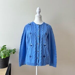Northern Reflections Blue Button-Up Cardigan
